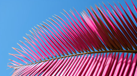 clear pink palm leafの素材