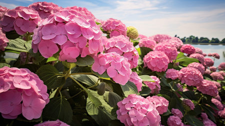 picturesque hydrangea pinkの素材