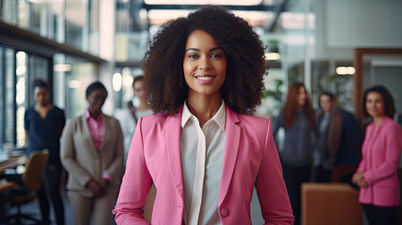 leadership black woman pinkの素材
