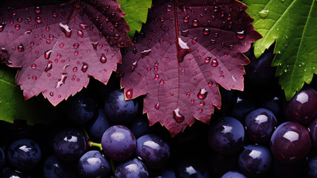 surface wet grape backgroundの素材