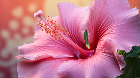 hibiscus pink flower cornerの素材