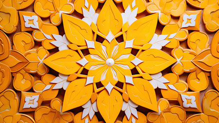 floral yellow patternsの素材