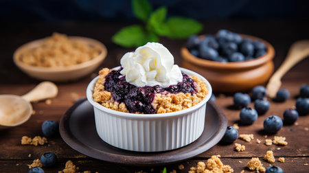 oat dessert blueberry blueの素材