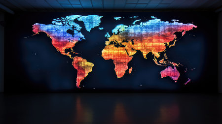 projector world map darkの素材