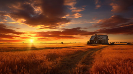 wheat sun flairの素材