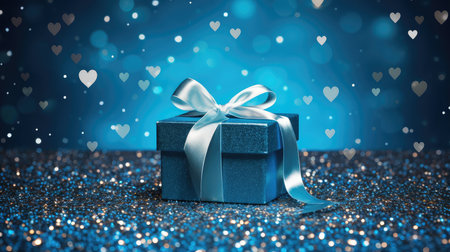 gift blue valentines backgroundの素材