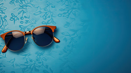 vintage medium blue backgroundの素材