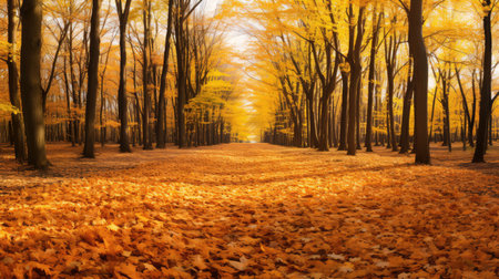 trees golden leavesの素材