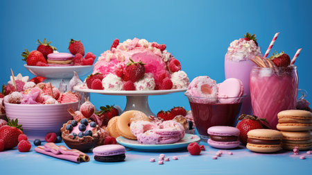 display pink blue backgroundの素材