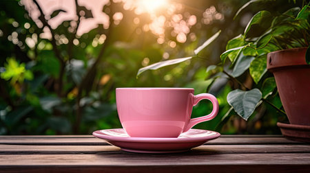 rustic coffee cup pinkの素材