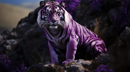 powerful purple tigerの素材