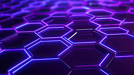 interconnected purple tech backgroundの素材