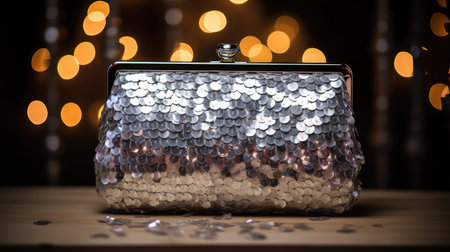 metallic silver sequinの素材