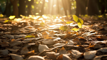 leaves abstract sun raysの素材