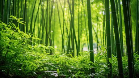 forest growing bambooの素材