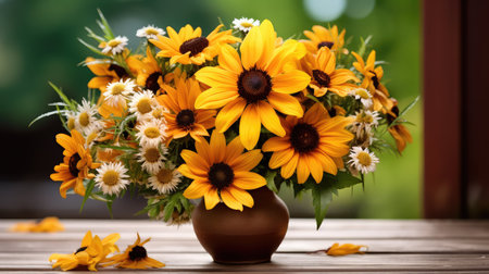 garden brown eyed susanの素材