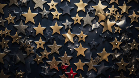 service veterans day starsの素材