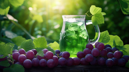 cold juice grape backgroundの素材