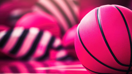 stripes pink basketballの素材