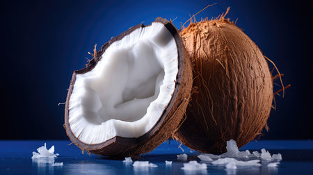 cracked coconut blue backgroundの素材