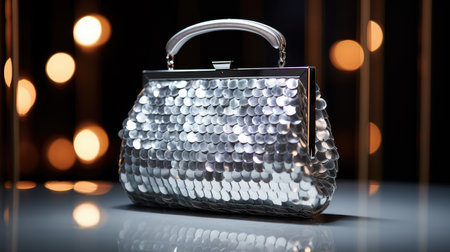 shine silver sequinの素材