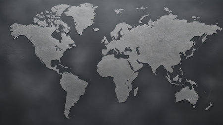 close world map greyの素材