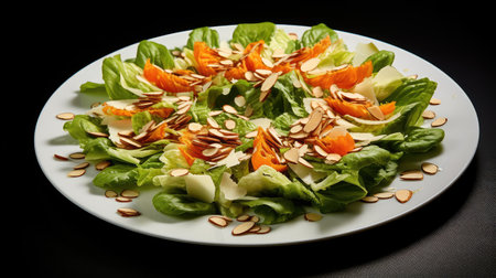 plated cut lettuce saladの素材