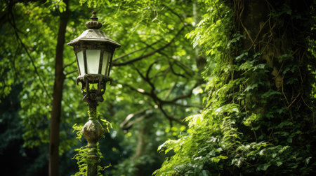 vintage old light poleの素材