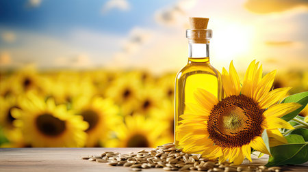 label sunflower seed oilの素材