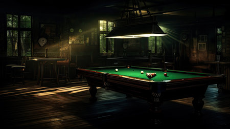 cue pool table darkの素材