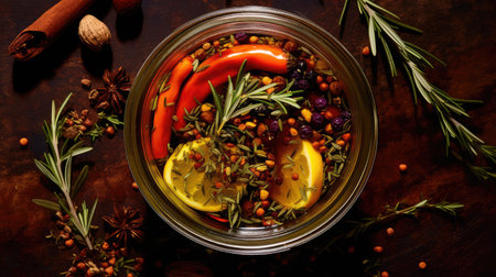 homemade olive oil top viewの素材