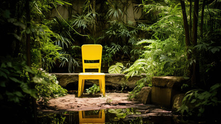 lush yellow chairの素材