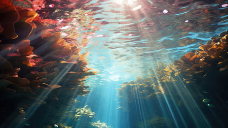 colors light through waterの素材