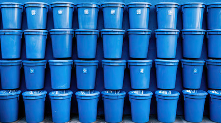 containers blue trash canの素材