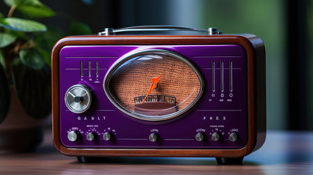 vintage radio purpleの素材