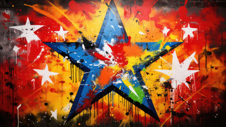 canvas graffiti starの素材