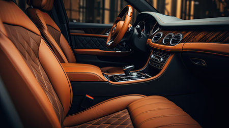 luxury blurred leather interiorの素材