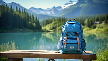 bottle blue backpackの素材