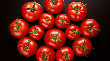 symmetrical isolated tomato redの素材