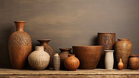 ceramics craft brownの素材