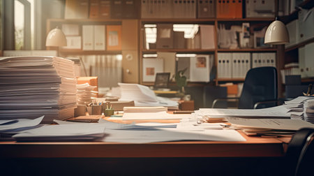 desk blurred interior officeの素材