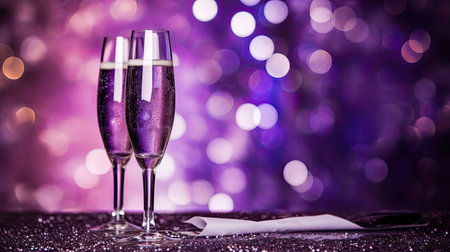 sparkling purple and silver anniversaryの素材