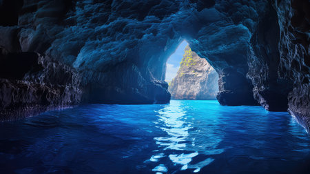 vibrant blue grottoの素材