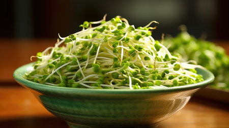fresh mung bean sproutsの素材