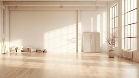 diffused blurred studio interiorの素材