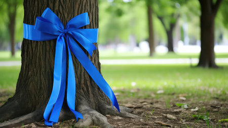 support blue awareness ribbonの素材