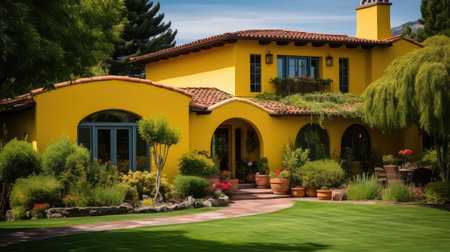 house yellow stuccoの素材