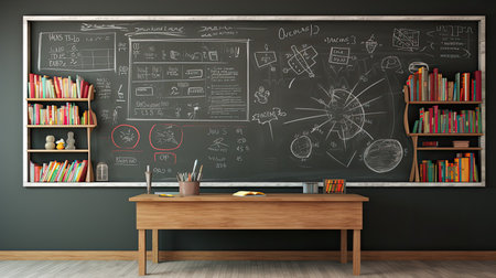 diagrams gray chalkboardの素材