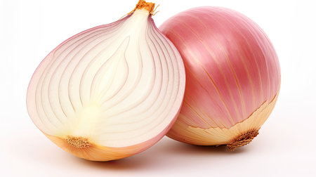 layers cut onion isolatedの素材