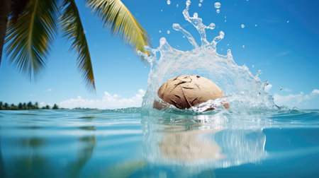 sky drop coconut backgroundの素材